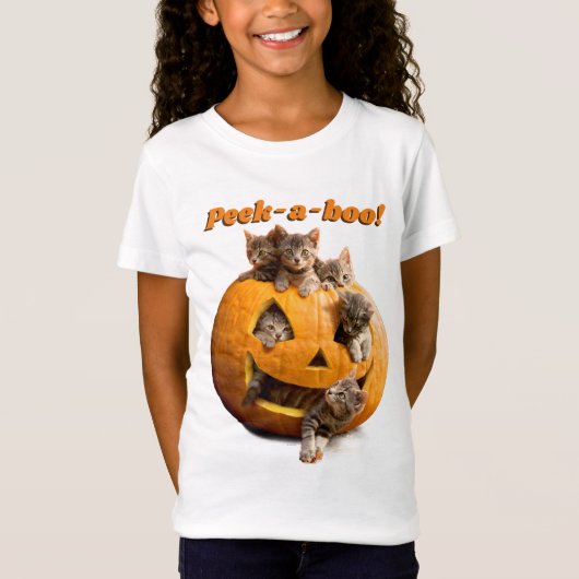 Kittens in Jack-o-Lantern T-shirt (Voorkant)