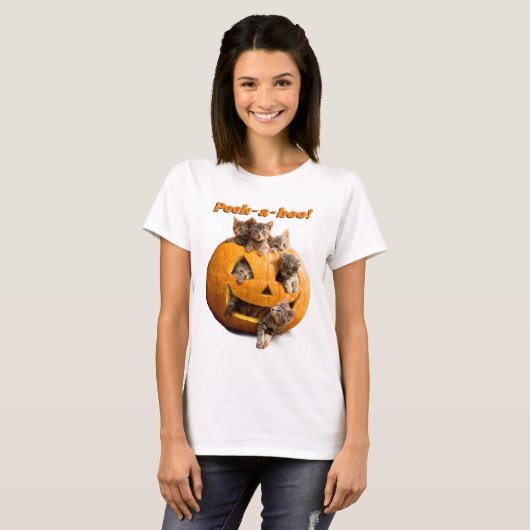 Kittens in Jack-o-Lantern T-shirt (Voorkant volledig)