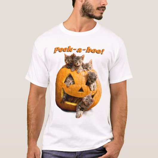 Kittens in Jack-o-Lantern T-shirt (Voorkant)