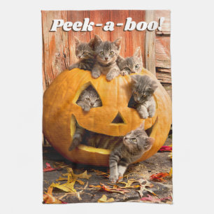 Kittens in Jack-o-Lantern Theedoek