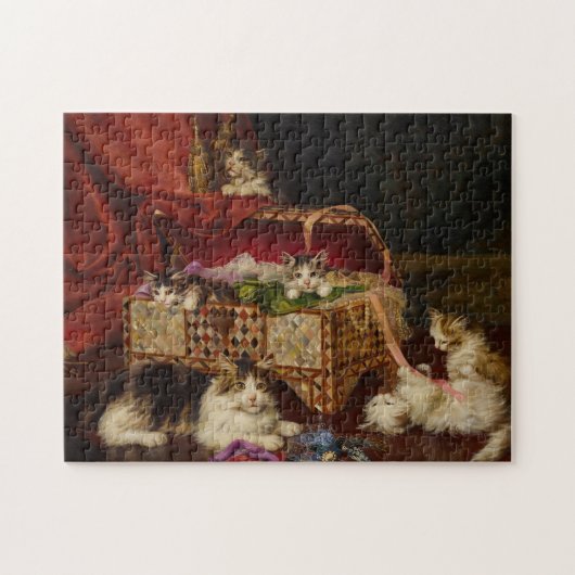 Kittens in naaimand | Jules Leroy Legpuzzel (Horizontaal)