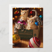 Kittens in Sieraad Doos Uitnodiging Briefkaart (Voorkant / Achterkant)