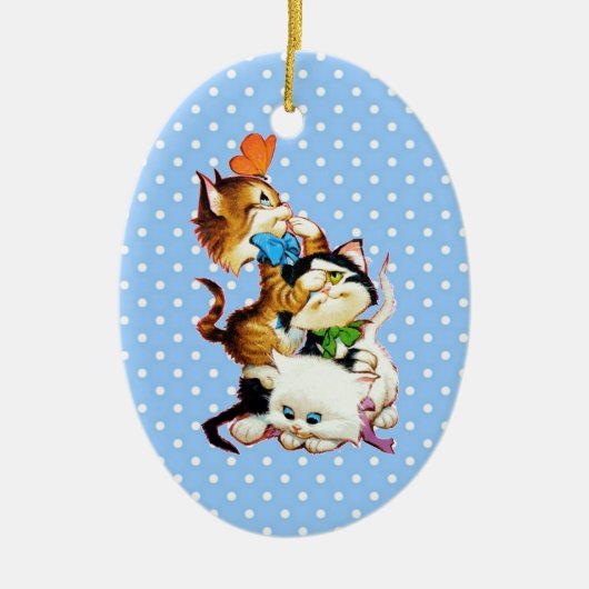 kittens keramisch ornament (Voorkant)