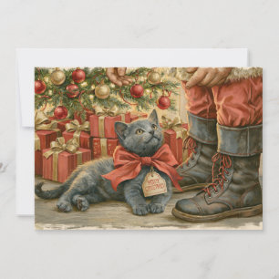 Kittens Kerstman Kerstmis Feestdagenkaart