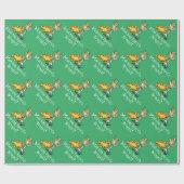 Kittens maken spirits Bright Green Xmas Giftwrap Cadeaupapier (Vlak)