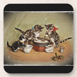 Kittens Making Pudding Bier Onderzetter