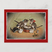 Kittens Making Pudding Briefkaart (Voorkant)