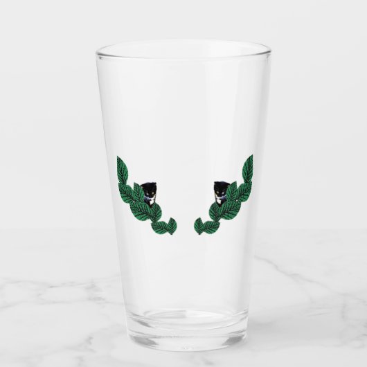 Kittens met bladeren glas (Voorkant)