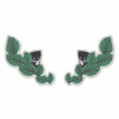 Kittens met bladeren sticker (Voorkant)