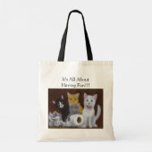 Kittens met Fun Canvas tas (Achterkant)