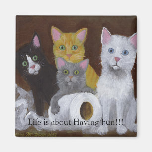 Kittens met Fun Magnet Magneet