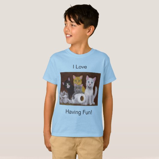 Kittens met Fun T-Shirt (Voorkant volledig)