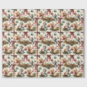 Kittens & Ornamenten inpakpapier (Vlak)