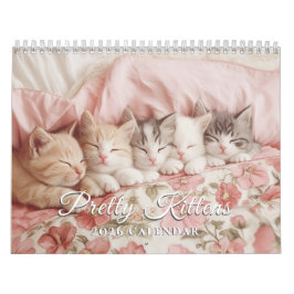  Kittens Pastel Roze 2026 Wandkalender Kalender