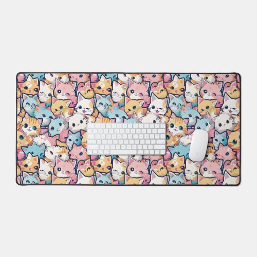 Kittens patroon bureaumat (Keyboard & Muis)