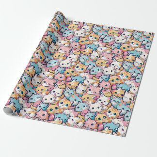 Kittens patroon cadeaupapier