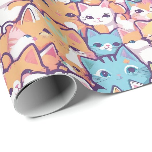 Kittens patroon cadeaupapier (Rol Hoek)