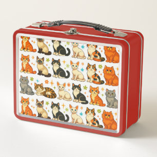 Kittens Patroon Metalen Lunchbox