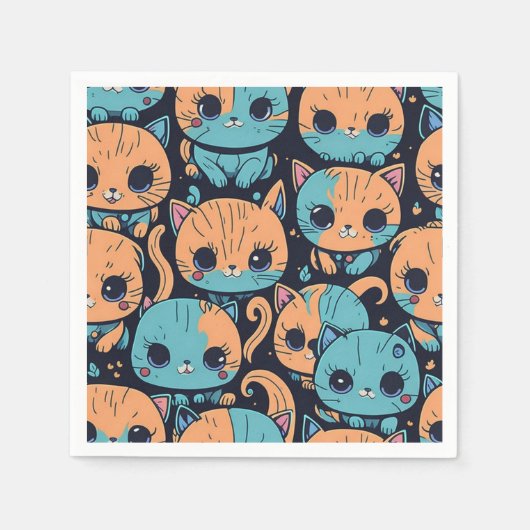 Kittens patroon servet (Voorkant)