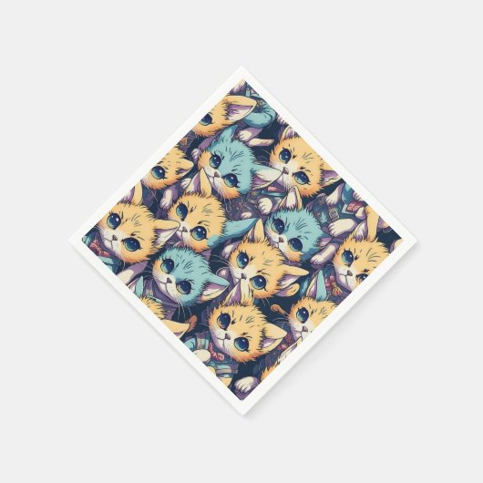 Kittens patroon servet (Hoek)