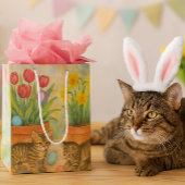 Kittens Playing with Easter Eggs  Medium Cadeauzakje