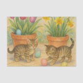 Kittens Playing with Easter Eggs Tissuepapier (Voorkant)