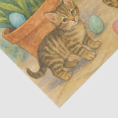 Kittens Playing with Easter Eggs  Tissuepapier (Detail)