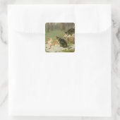 Kittens Pspelen Vierkante Sticker (Tas)