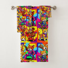 Kittens - Puppies Kids Bathroom Bad Handdoek