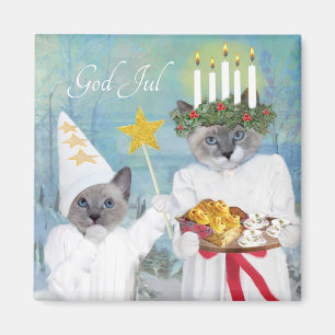 Kittens' Santa Lucia Magnet Magneet