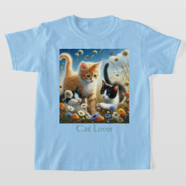 Kittens spelen in Garden Cat Lover T-shirt
