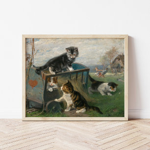 Kittens spelen Julius Adam de Jongere Poster