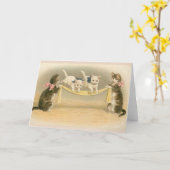 - Kittens spelen Jump Rope, Kaart (Gele Bloem)