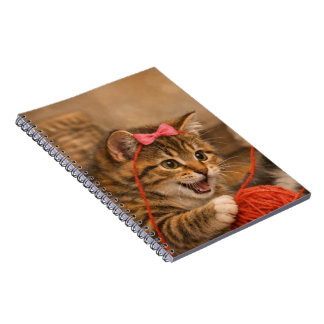 Kittens Spelen met Garens - Spiraal Fotoboek Notitieboek