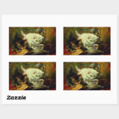 Kittens Tea Party Rechthoekige Sticker (Vel)