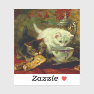 Kittens Tea Party Sticker