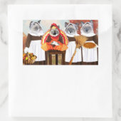 Kittens Thanksgiving Rechthoek Stickers (Tas)