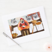 Kittens Thanksgiving Rechthoek Stickers (Envelop)