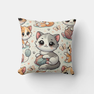Kittens van garen kussen