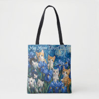 Kittens Van Gogh Style Vibe Sac fourre-tout esthét