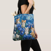 Kittens Van Gogh Style Vibe Sac fourre-tout esthét (De près)