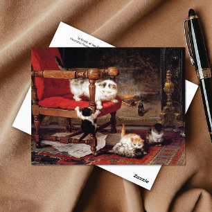 Kittens van haard Henriëtte Ronner-Knip Briefkaart