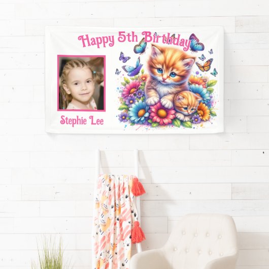 Kittens, Vlinders, Bloemen & Foto Spandoek (Insitu)