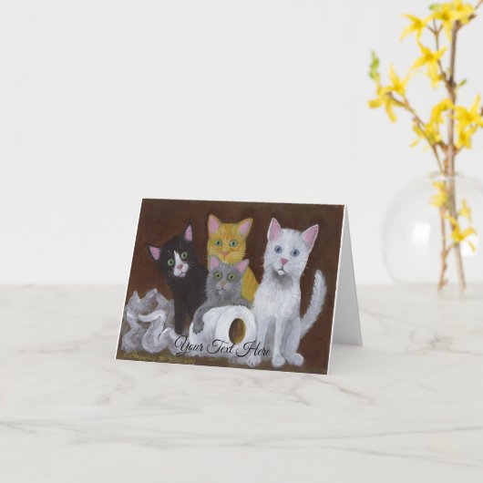 Kittens voor games kaart (Gele Bloem)