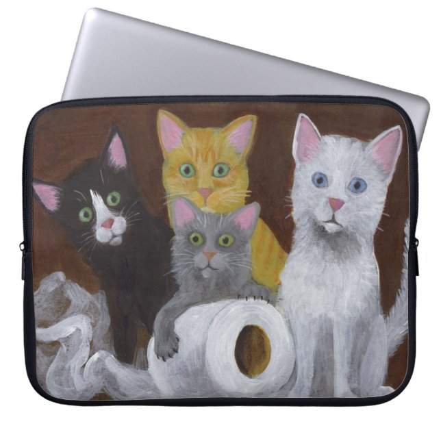 Kittens voor games laptop sleeve (Voorkant)