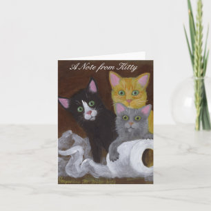 Kittens voor games notitiekaartje