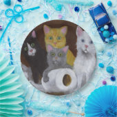 Kittens voor games papieren bordje (Feest)