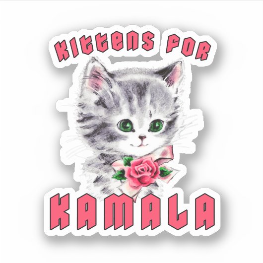 Kittens voor Kamala Sticker (Voorkant)