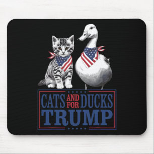 Kittens voor Trump 2024 Cats and Ducks voor Trump Muismat