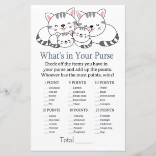 Kittens Wat zit er in je baby shower met handtas
